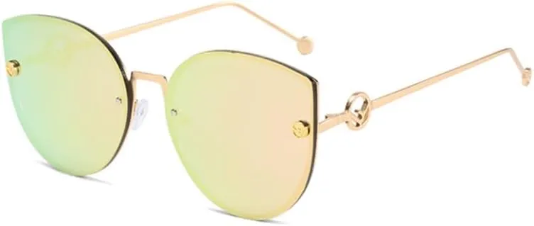 Retro Cat Eye Sunglasses Women Metal Sun Glasses Female Black Vintage Ladies