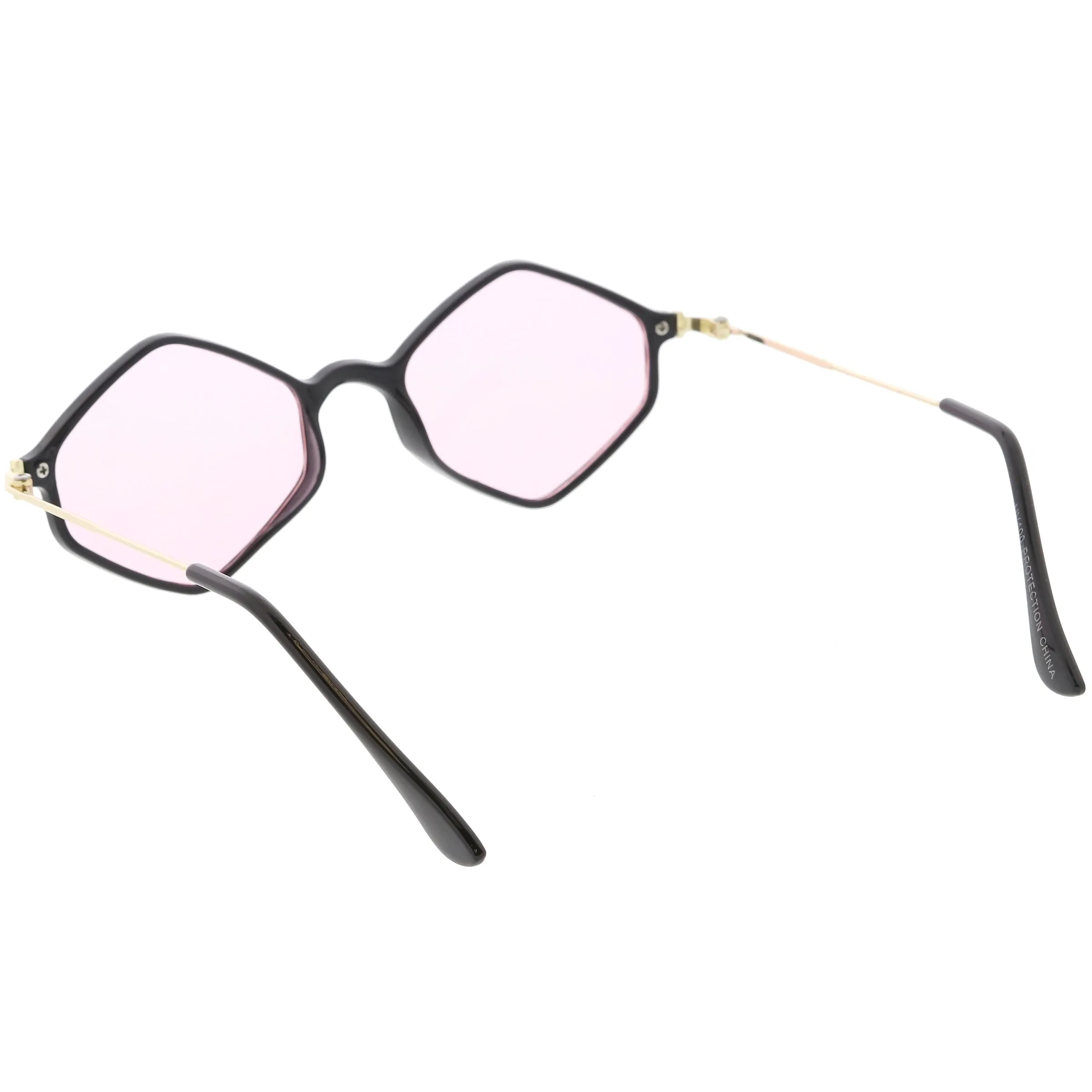 Retro Color Tone Hexagon Diamond Shape Sunglasses C740
