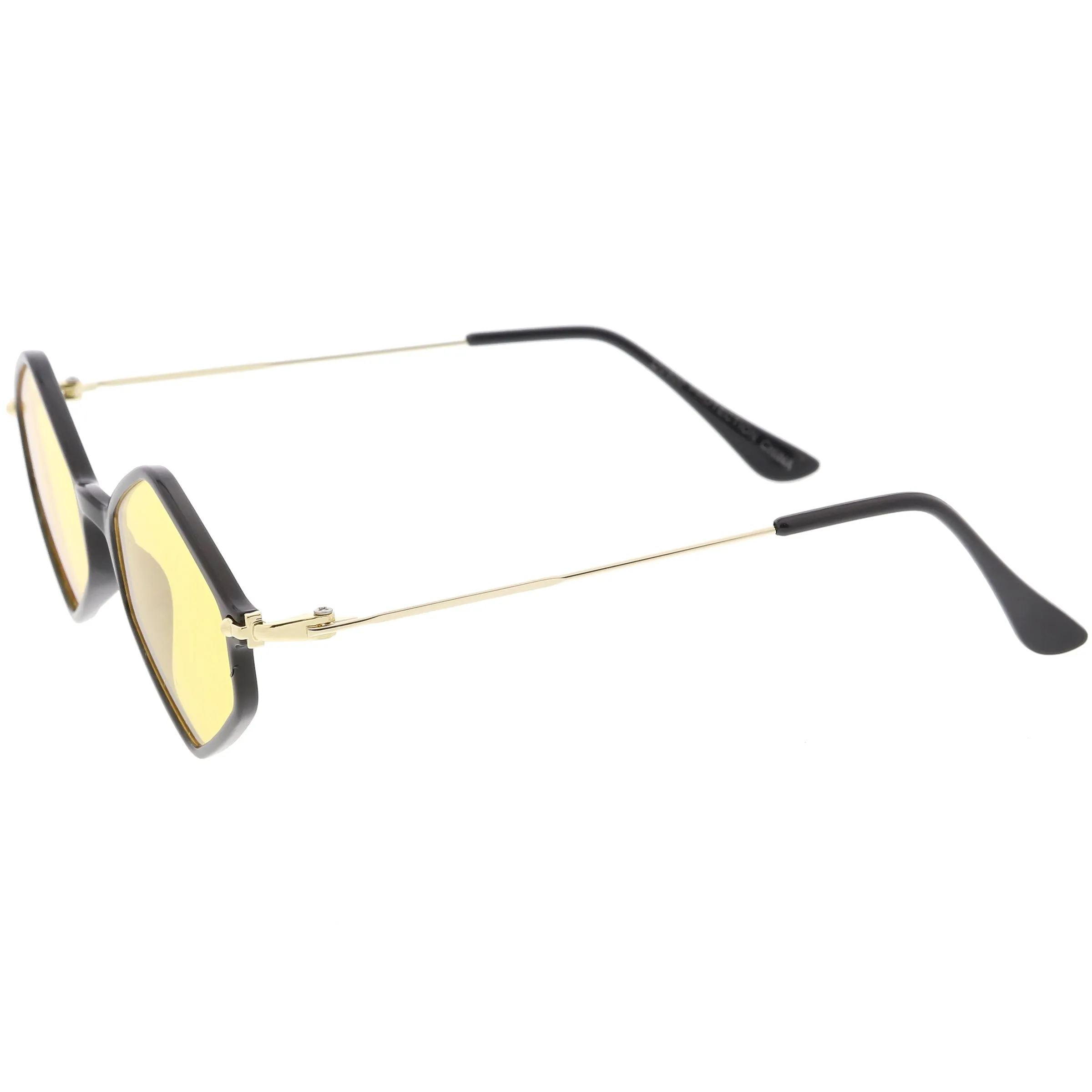 Retro Color Tone Hexagon Diamond Shape Sunglasses C740