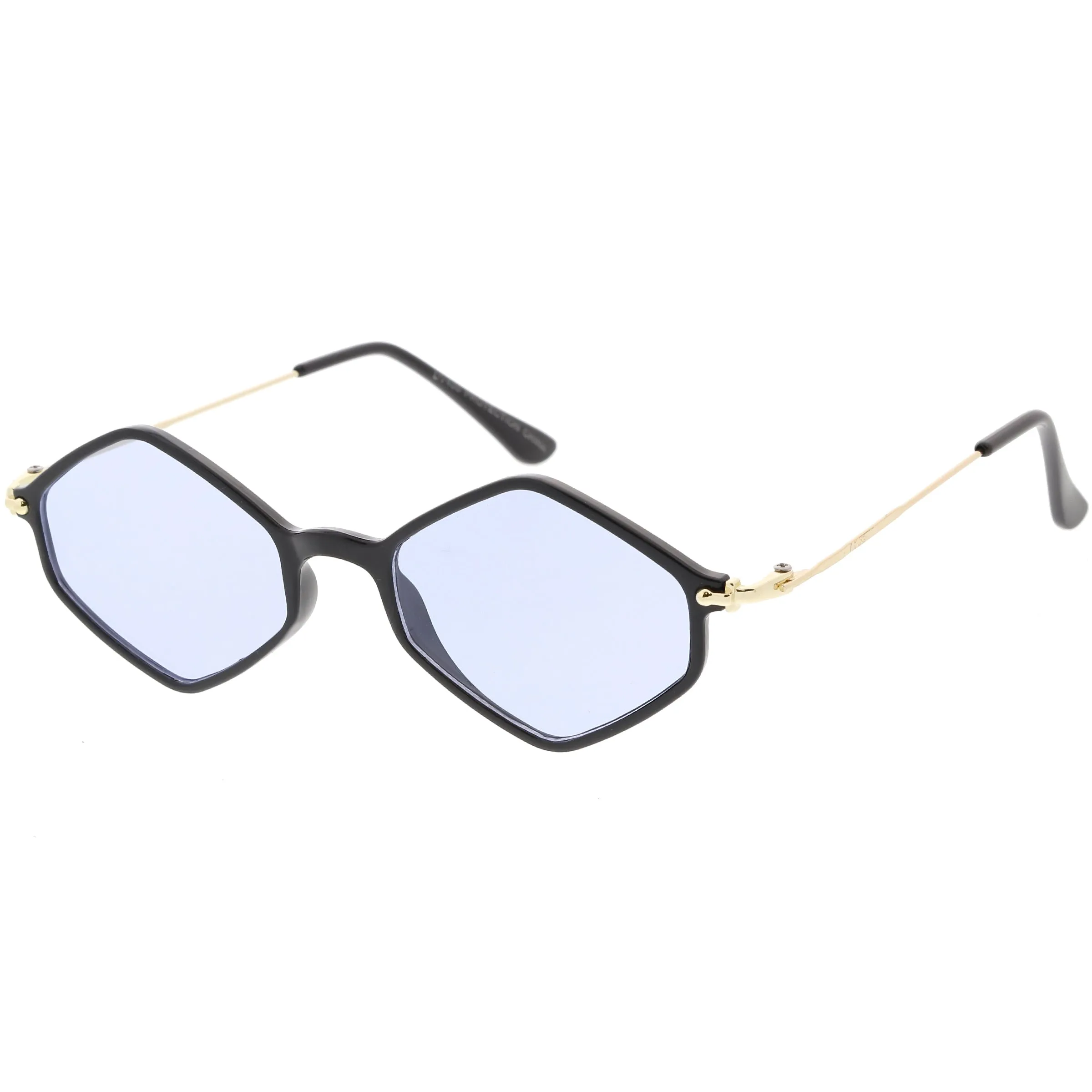 Retro Color Tone Hexagon Diamond Shape Sunglasses C740