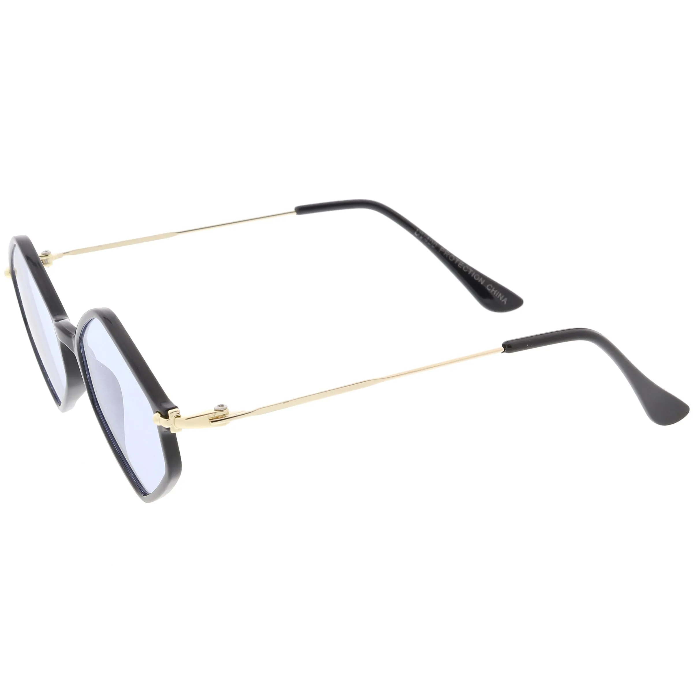 Retro Color Tone Hexagon Diamond Shape Sunglasses C740