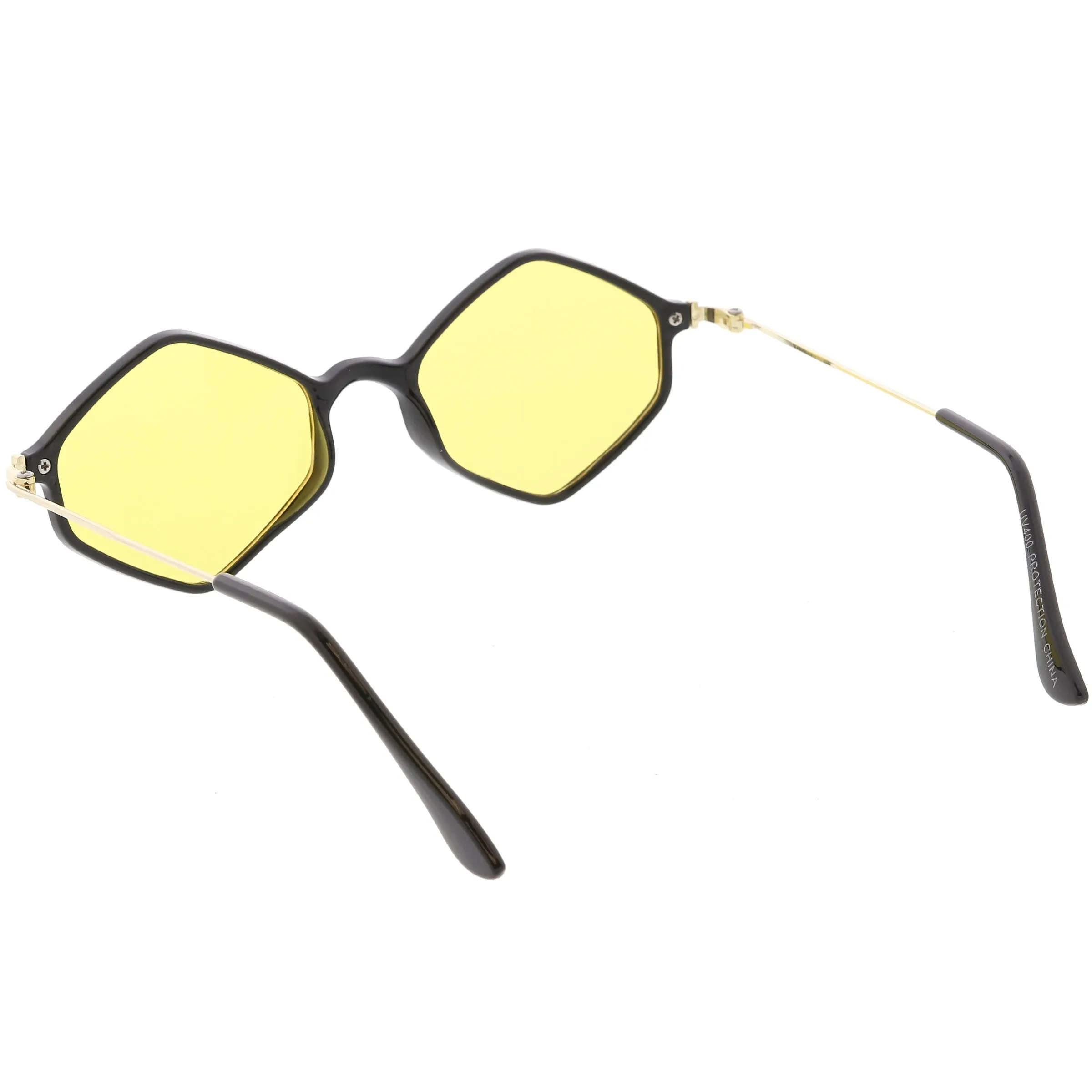 Retro Color Tone Hexagon Diamond Shape Sunglasses C740
