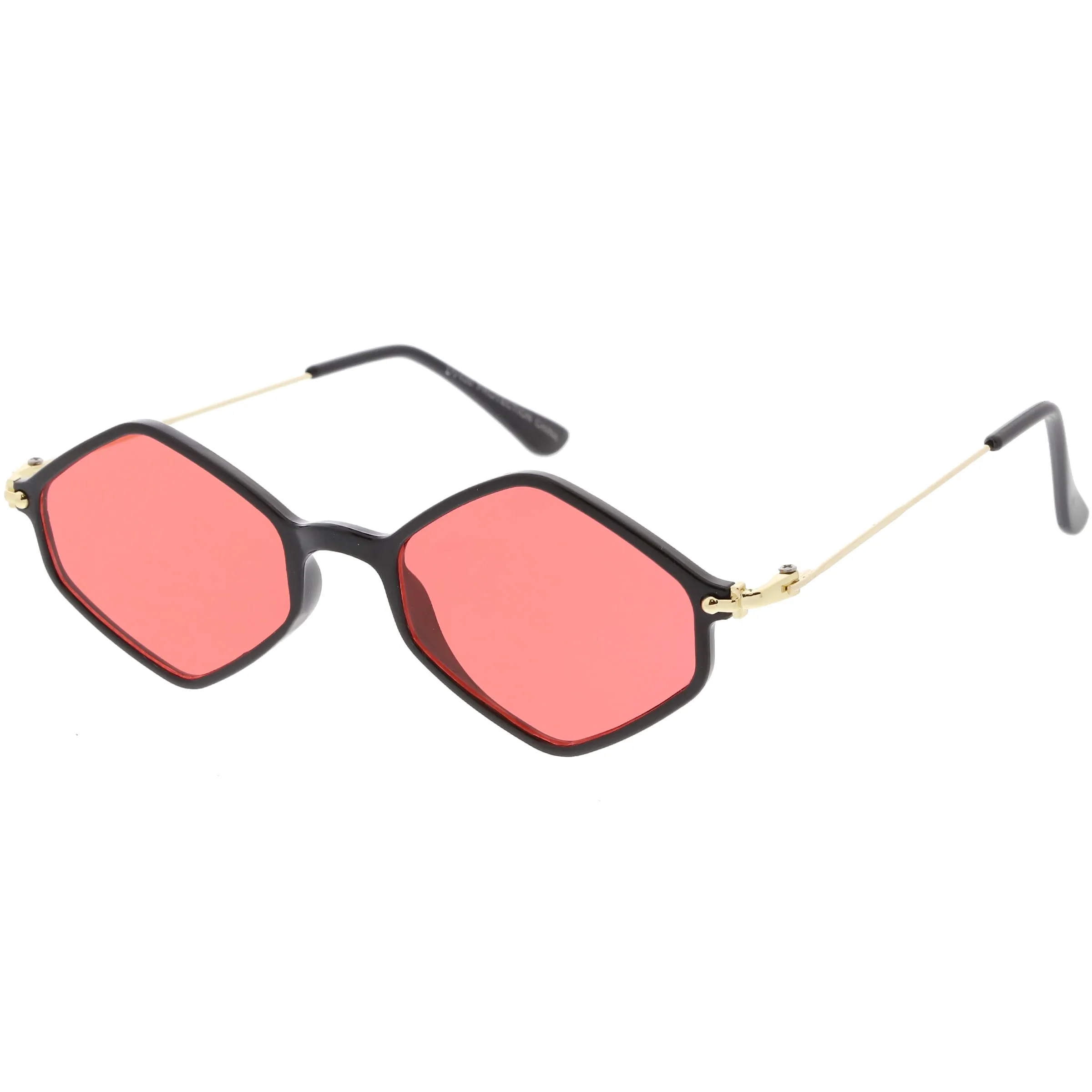 Retro Color Tone Hexagon Diamond Shape Sunglasses C740