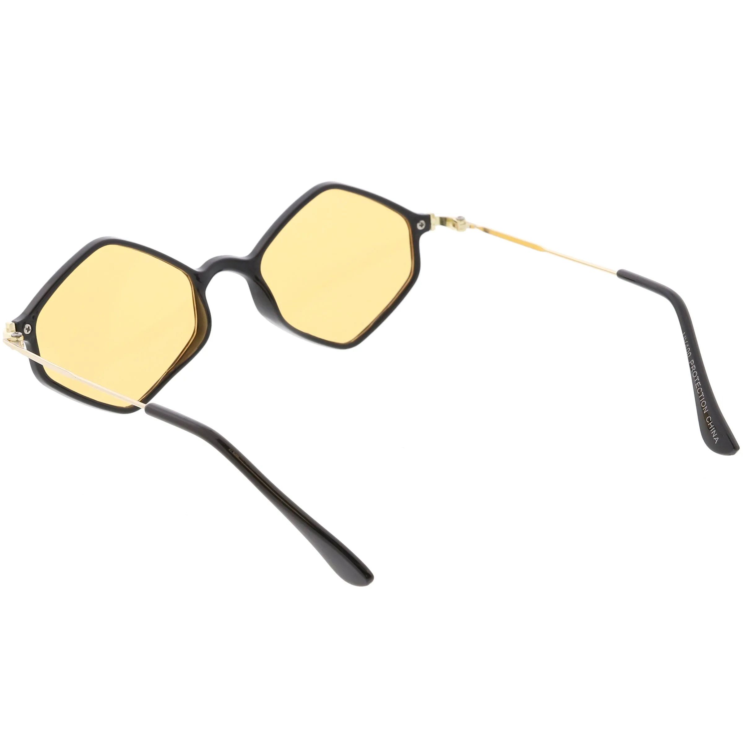 Retro Color Tone Hexagon Diamond Shape Sunglasses C740