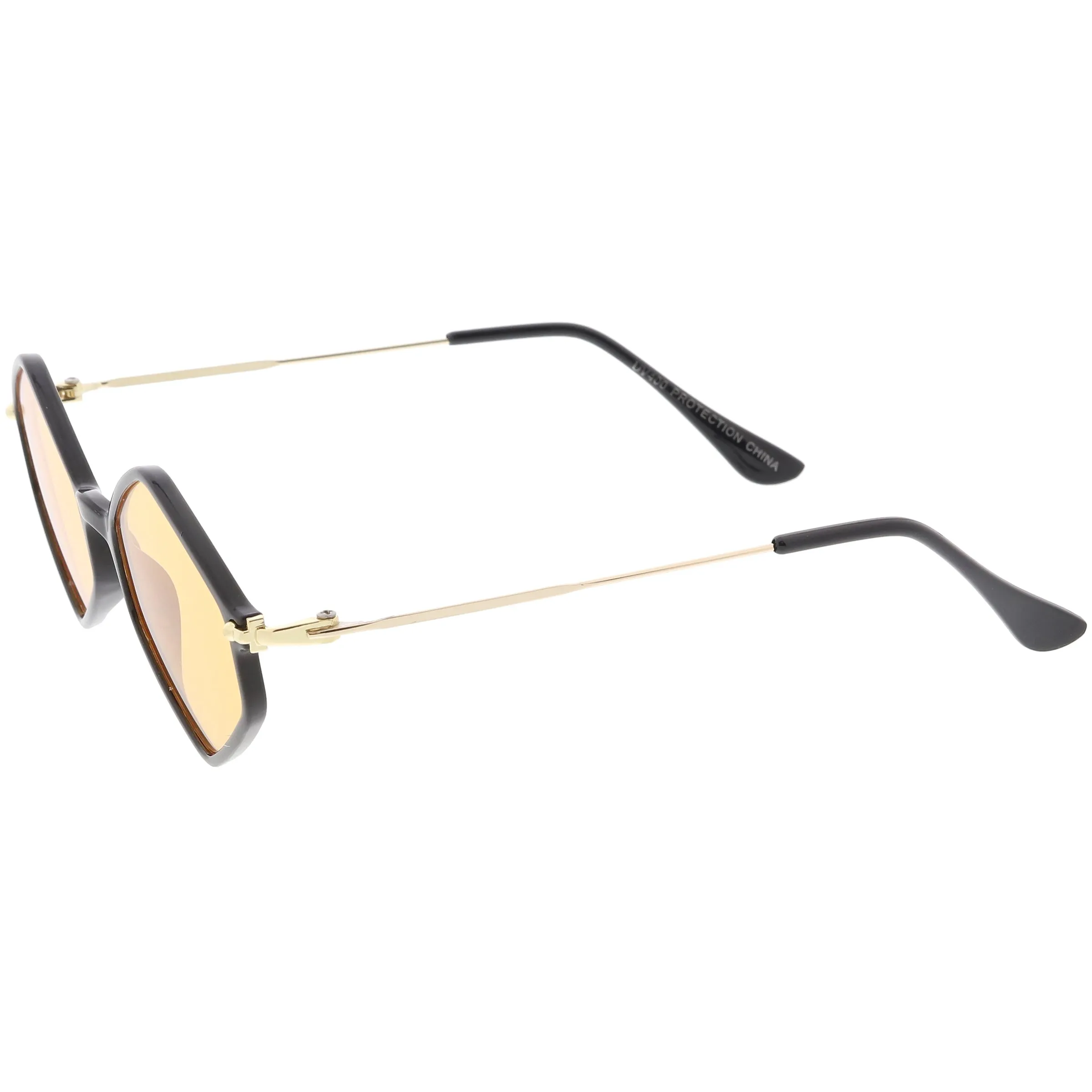 Retro Color Tone Hexagon Diamond Shape Sunglasses C740