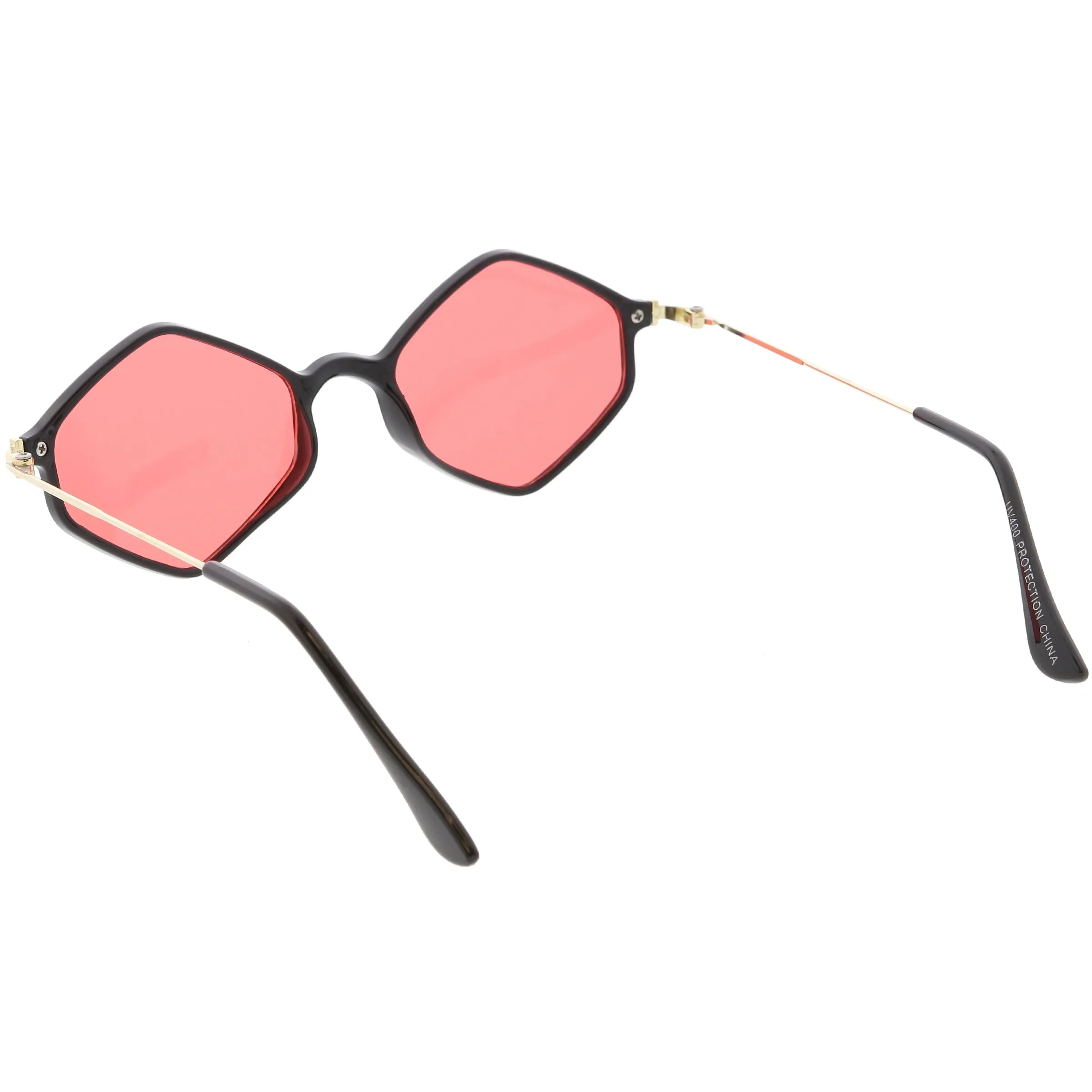 Retro Color Tone Hexagon Diamond Shape Sunglasses C740
