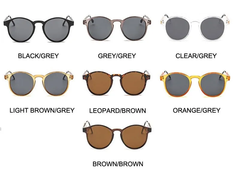 Retro Elegant Design UV400 Round Sunglasses
