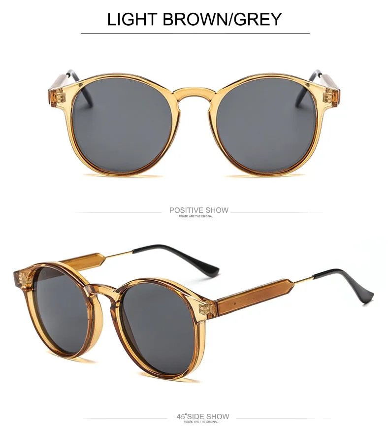 Retro Elegant Design UV400 Round Sunglasses