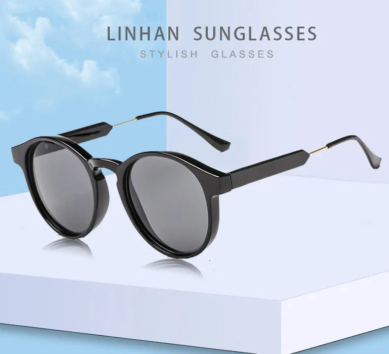 Retro Elegant Design UV400 Round Sunglasses