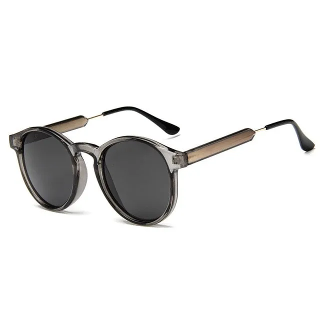 Retro Elegant Design UV400 Round Sunglasses