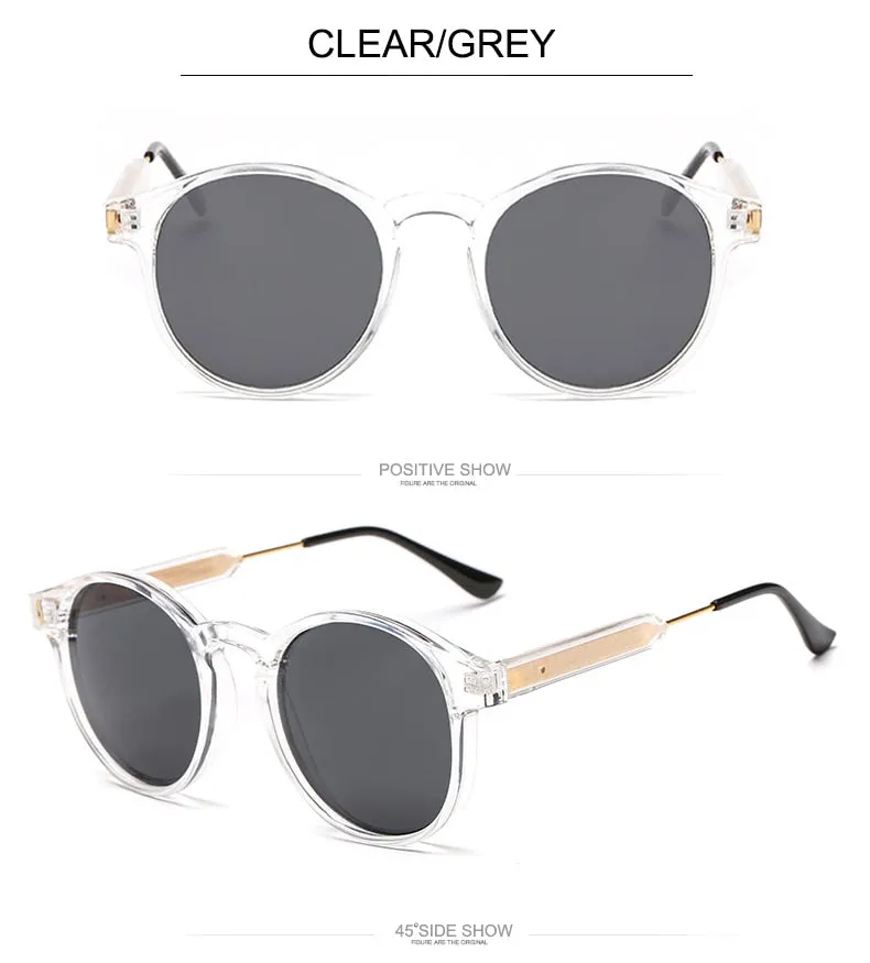 Retro Elegant Design UV400 Round Sunglasses