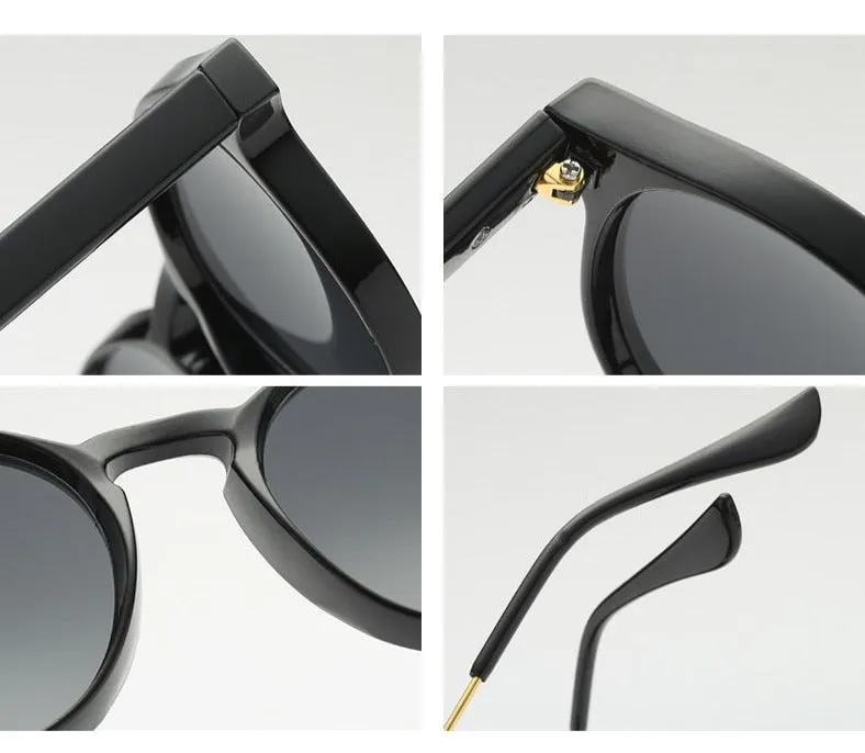 Retro Elegant Design UV400 Round Sunglasses