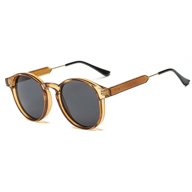 Retro Elegant Design UV400 Round Sunglasses