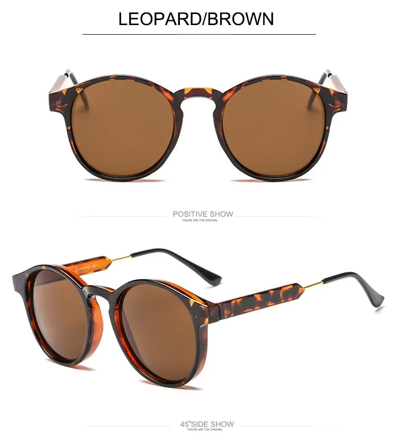 Retro Elegant Design UV400 Round Sunglasses