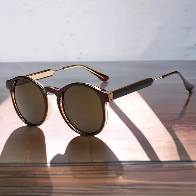 Retro Elegant Design UV400 Round Sunglasses