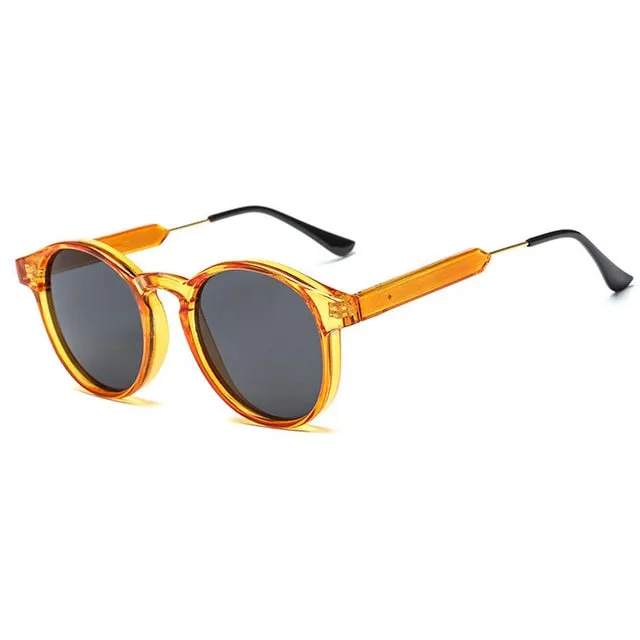Retro Elegant Design UV400 Round Sunglasses