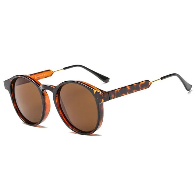 Retro Elegant Design UV400 Round Sunglasses