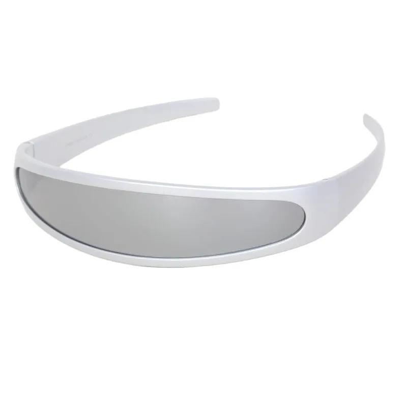 Retro Futuristic 1980's Disco Wrap Around Space Sunglasses 8964