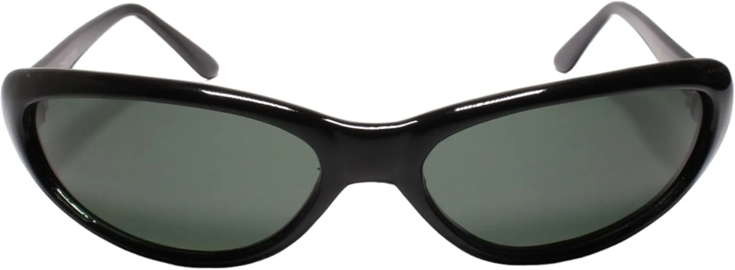 Retro Glamour Vintage Y2K Womens Narrow Cat Eye Frame Black Sunglasses