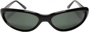 Retro Glamour Vintage Y2K Womens Narrow Cat Eye Frame Black Sunglasses
