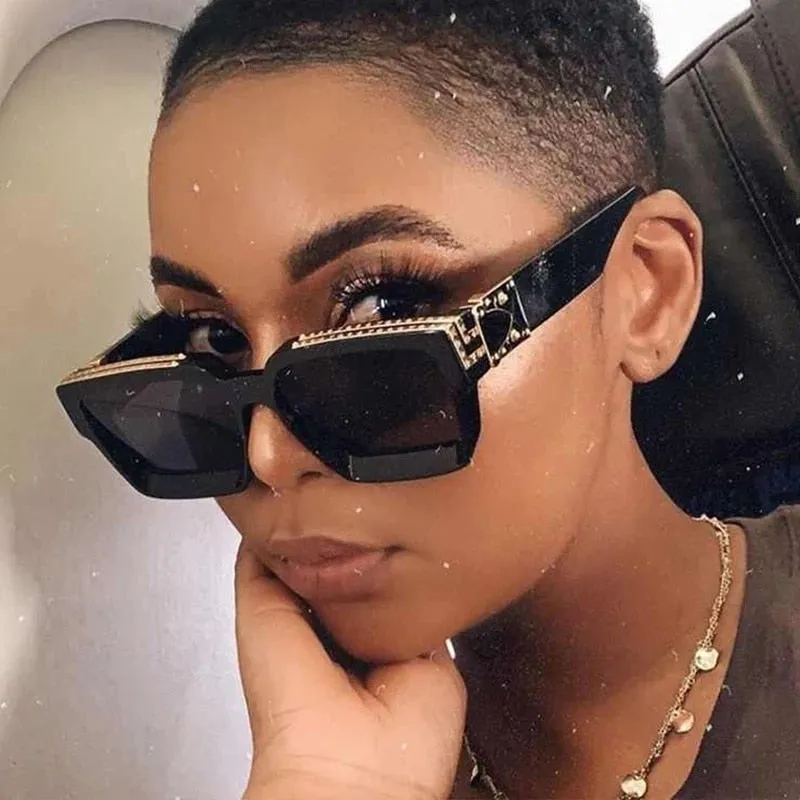 Retro Mirror Square Sunglasses