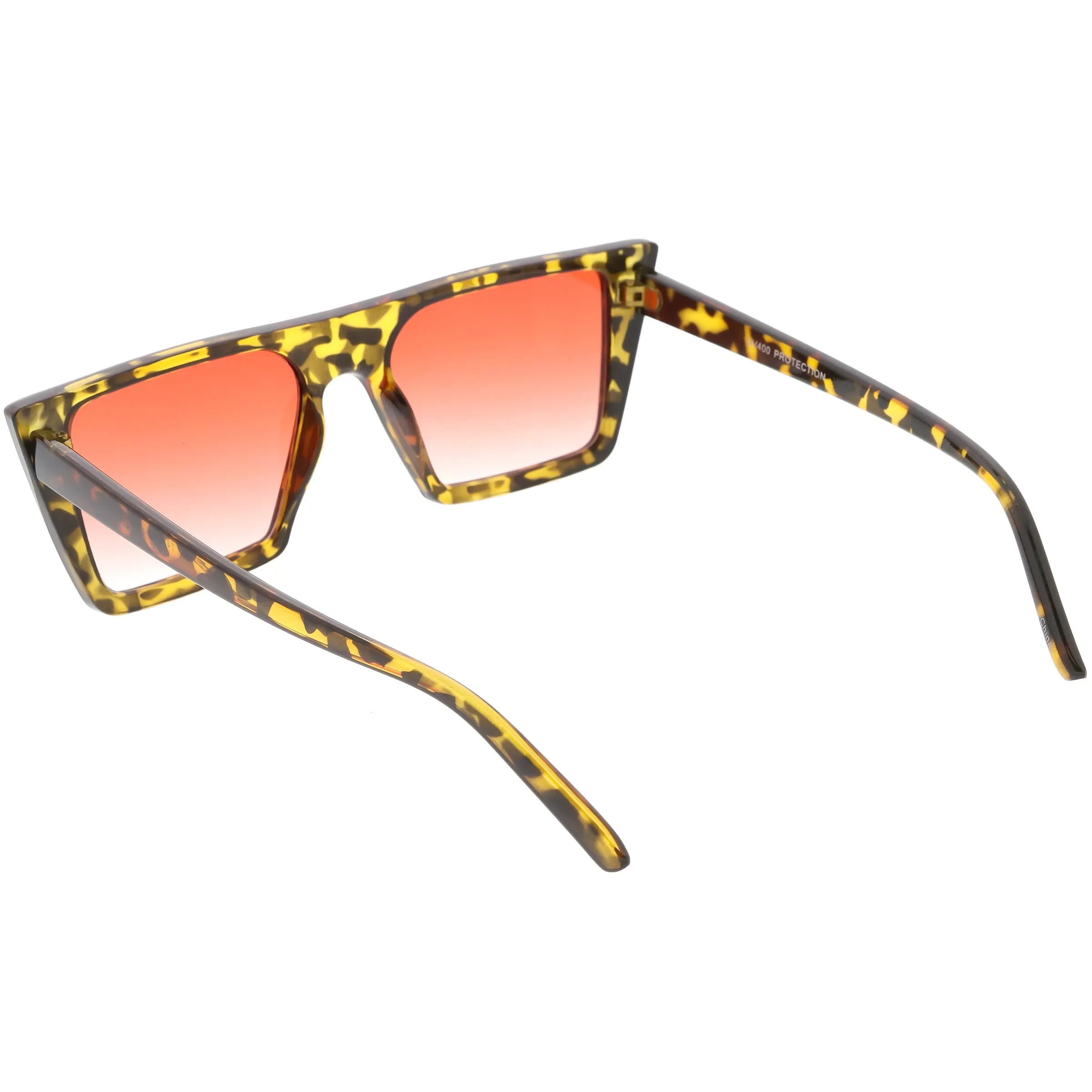 Retro Modern Flat Top Color Tone Sunglasses C618
