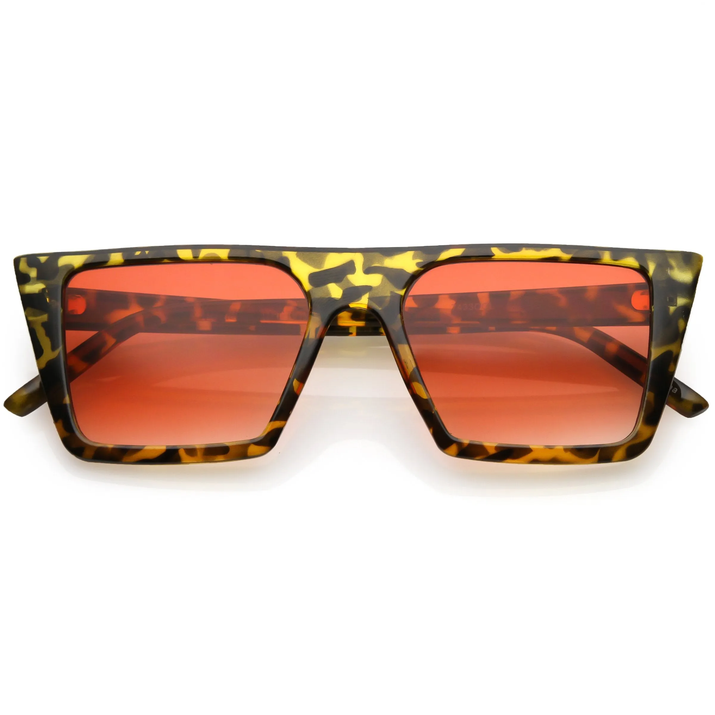 Retro Modern Flat Top Color Tone Sunglasses C618