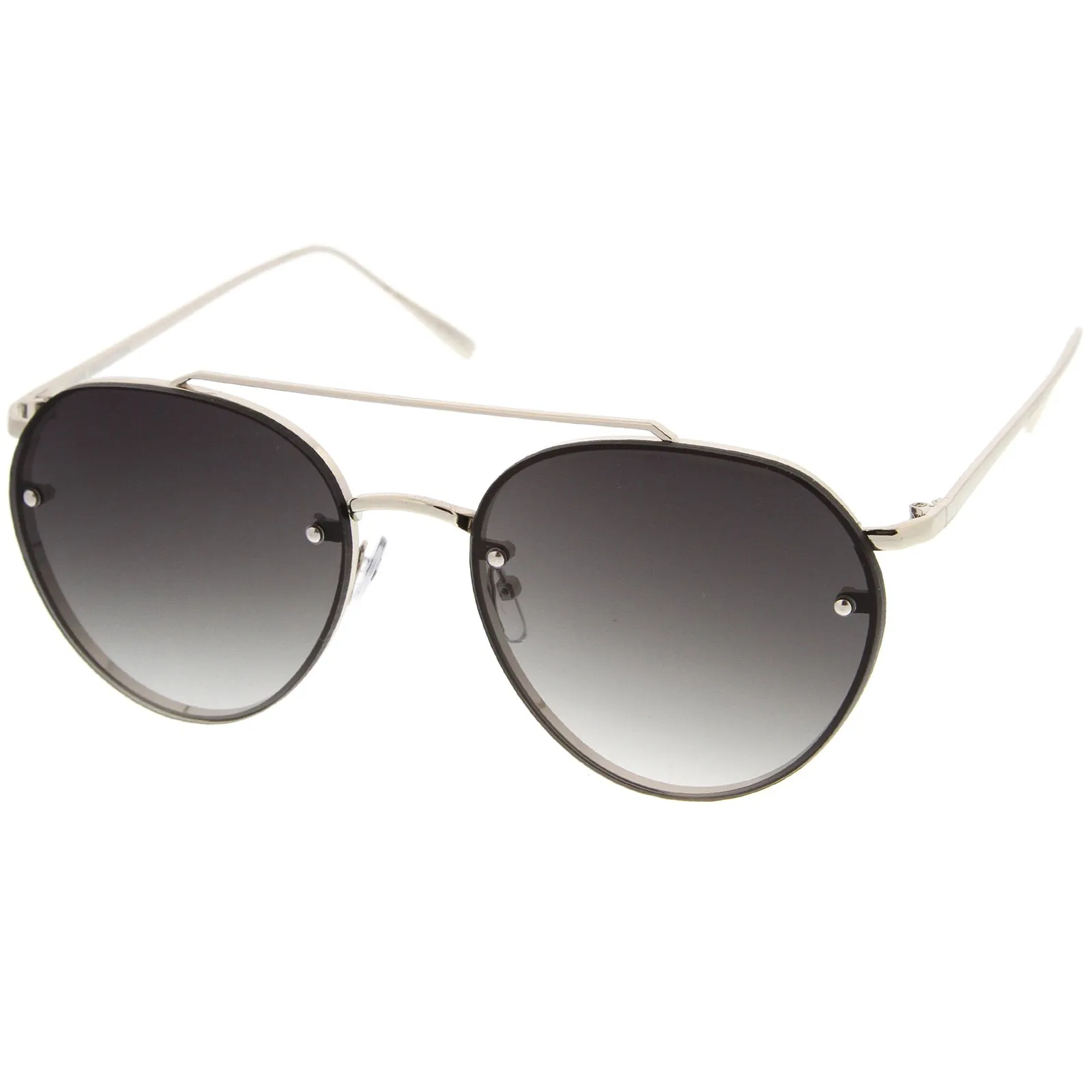 Retro Modern Rimless Aviator Sunglasses A839