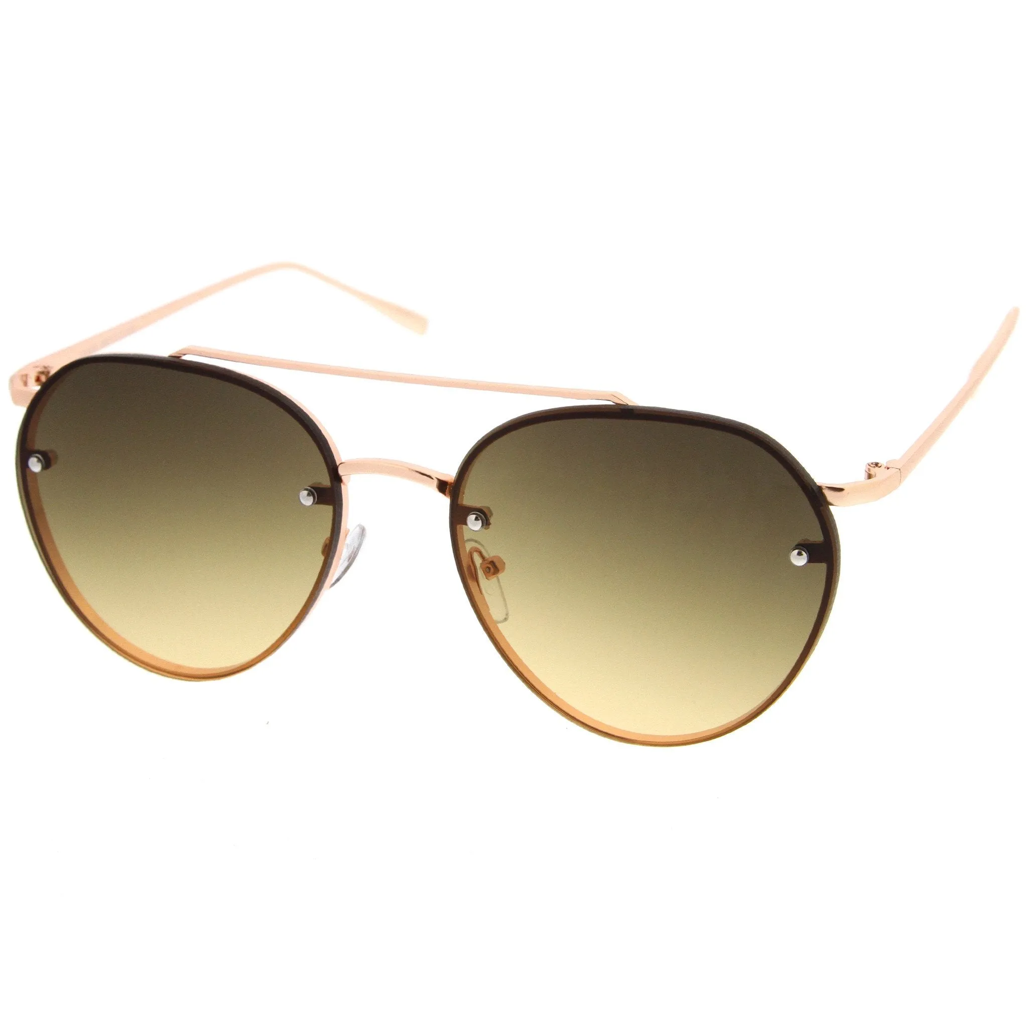 Retro Modern Rimless Aviator Sunglasses A839