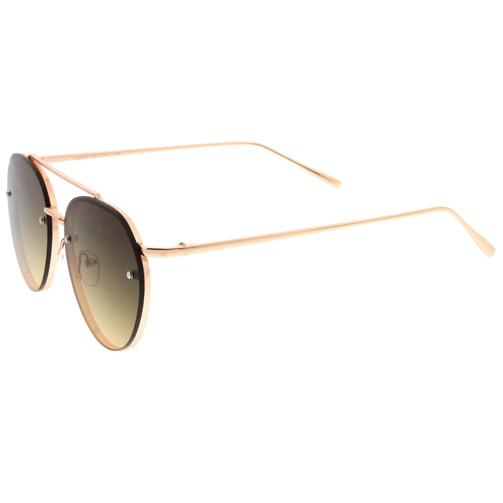 Retro Modern Rimless Aviator Sunglasses A839