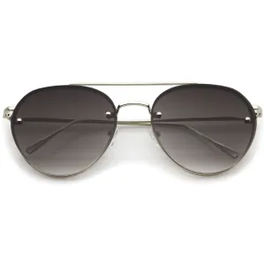 Retro Modern Rimless Aviator Sunglasses A839