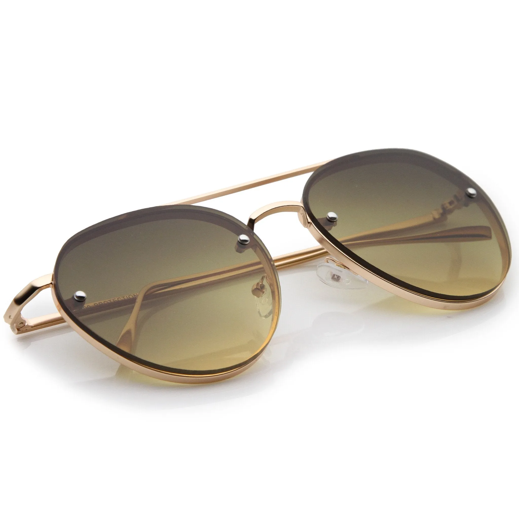 Retro Modern Rimless Aviator Sunglasses A839