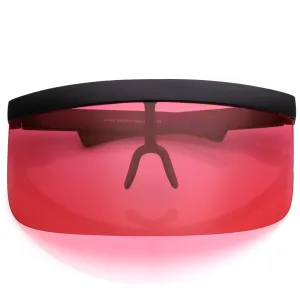 Retro Oversize Color Tone Color Shield Protection Visor C452