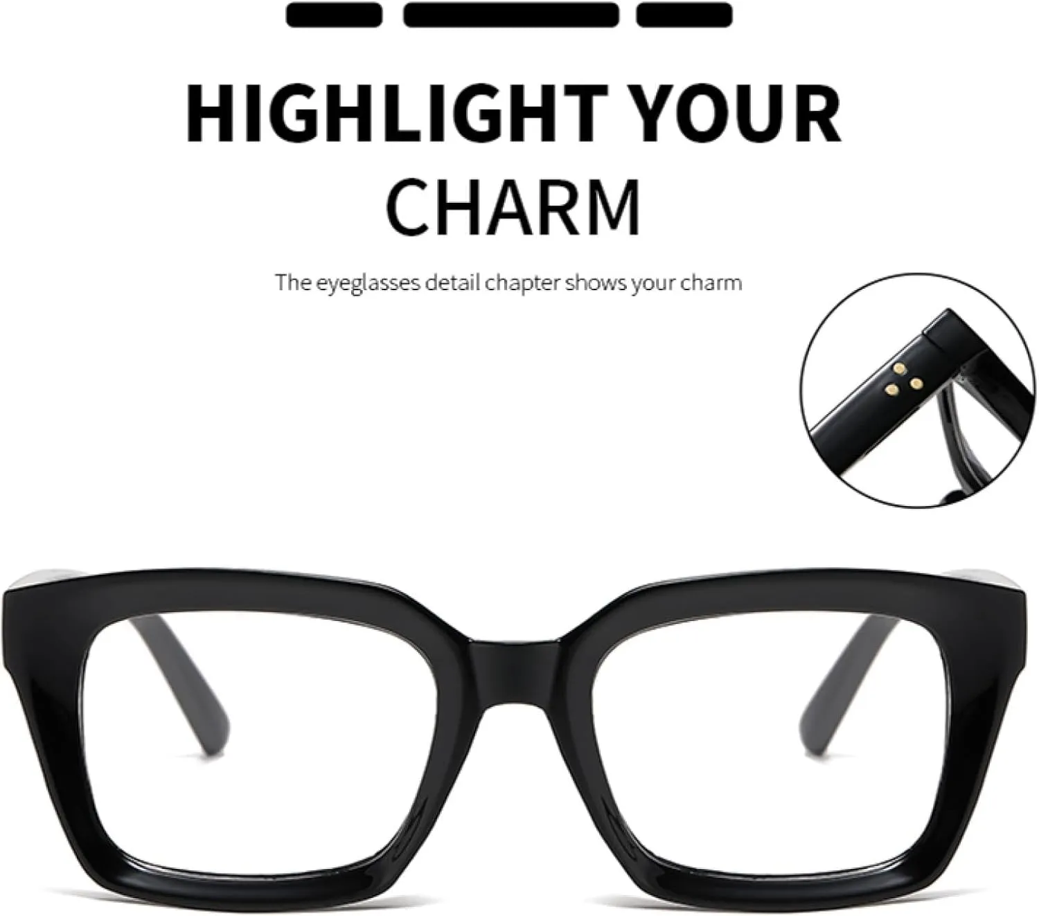 Retro Rectangle Large Frame Glasses Frame Women Fashion Style