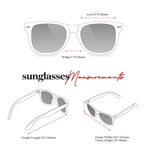 Retro Rewind Polarized Sunglasses for Men and Women - UV Protection Classic Mens Womens Sun Glasses - Cool Vintage 80s Shades