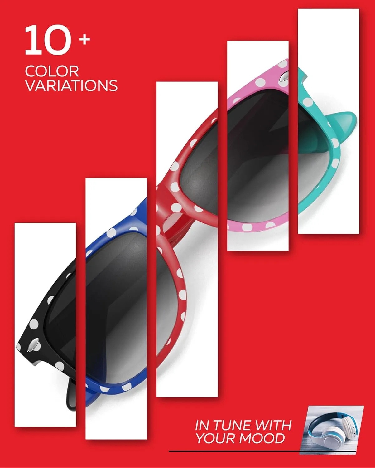 Retro Rewind Polka Dot Vintage Fashion Sunglasses for Women UV400