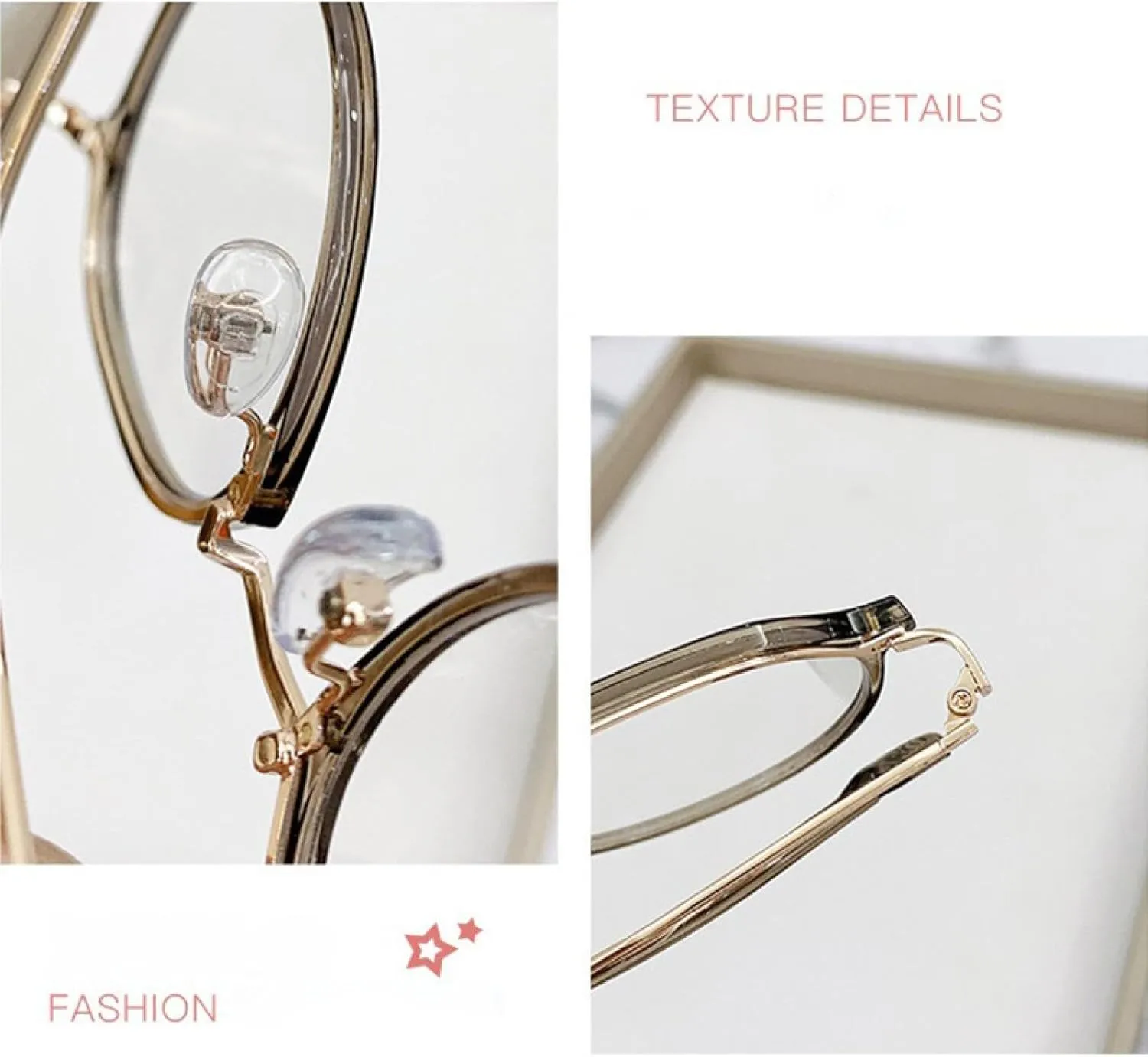 Retro Round Glasses Frame Ultralight Fashion Frames Glasses