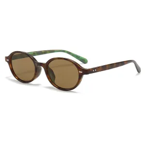 Retro Small Oval Sunglasses Women Men Rivets Shades UV400