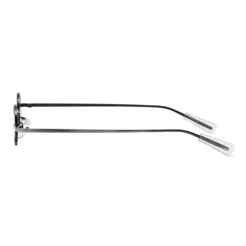 Retro Small Round Wide Bridge Metal Frame Sunglasses