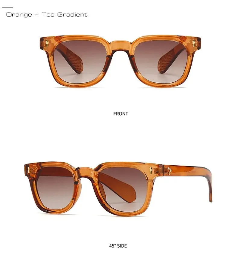 Retro Square Rivets Sunglasses