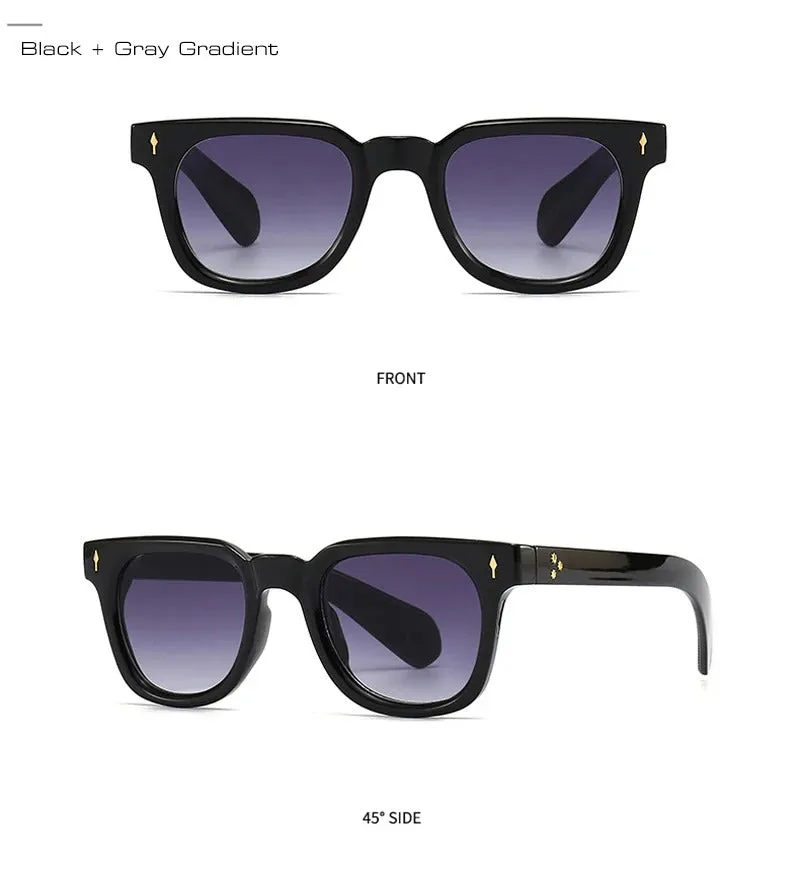 Retro Square Rivets Sunglasses