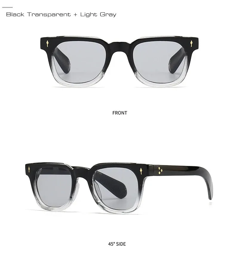 Retro Square Rivets Sunglasses