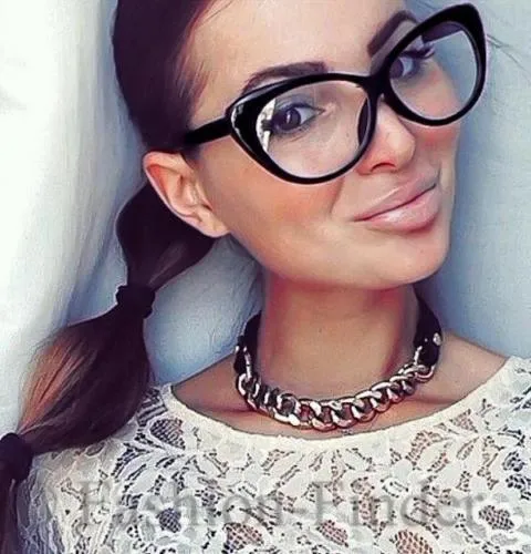 Retro Tortoise Sexy Women Cat Eye Clear Glasses