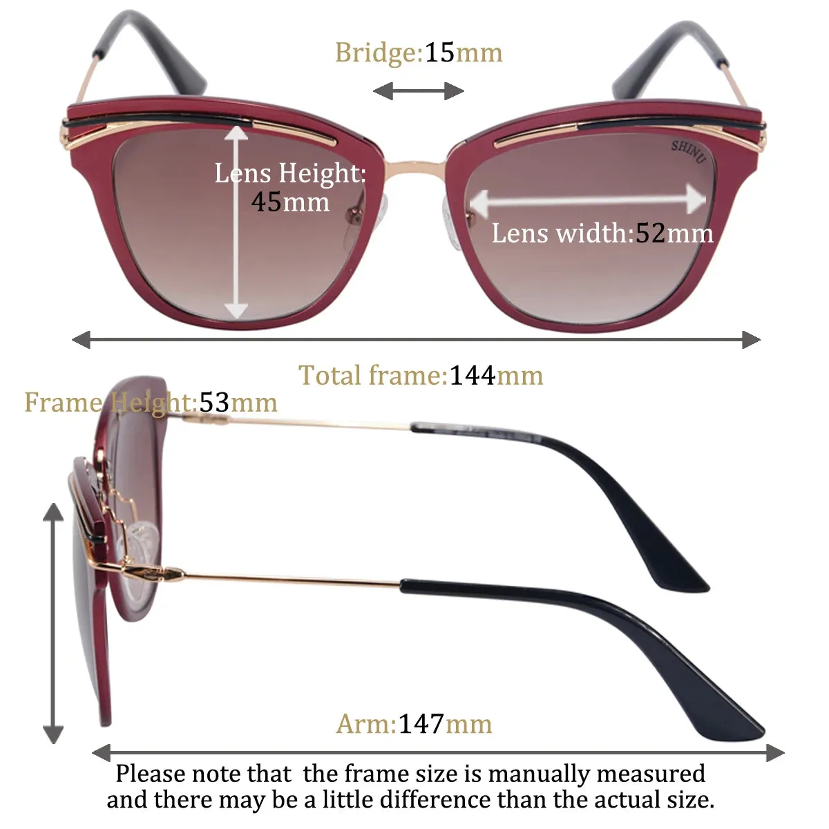 Retro Vintage Aluminum Women's Sunglasses with UV400 Protection