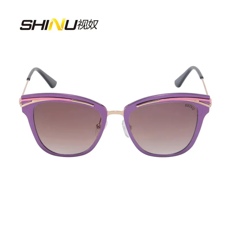 Retro Vintage Aluminum Women's Sunglasses with UV400 Protection