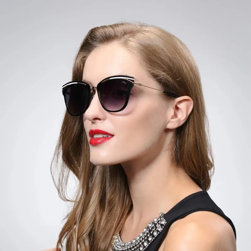 Retro Vintage Aluminum Women's Sunglasses with UV400 Protection