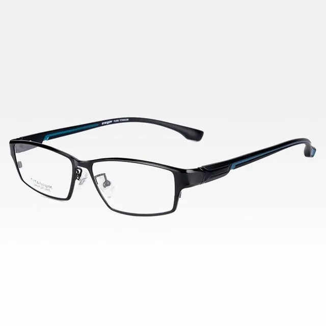 Reven Jate Men's Full Rim Ip Electronic Plated Titanium Eyeglasses Ej267