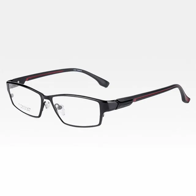 Reven Jate Men's Full Rim Ip Electronic Plated Titanium Eyeglasses Ej267