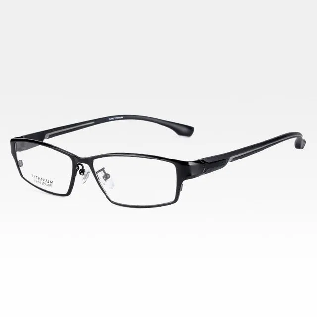 Reven Jate Men's Full Rim Ip Electronic Plated Titanium Eyeglasses Ej267
