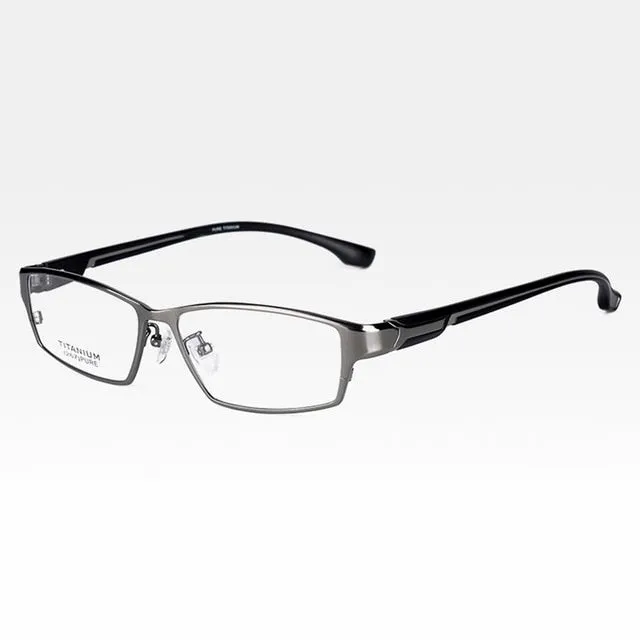 Reven Jate Men's Full Rim Ip Electronic Plated Titanium Eyeglasses Ej267